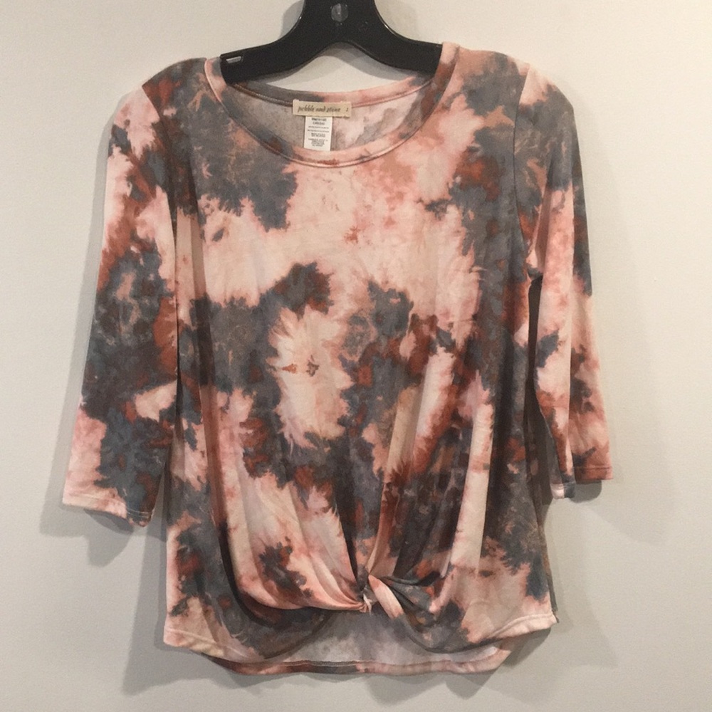 ANTHROPOLOGIE PEBBLE AND STONE Tie Dye Top Small
